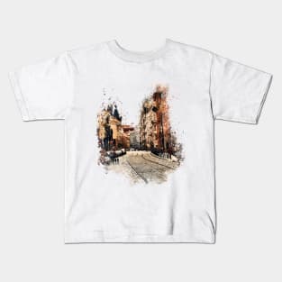 Prague street art #prague Kids T-Shirt